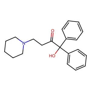 2-Butanone, 1,1-diphenyl-1-hydroxy-4-piperidino- structure