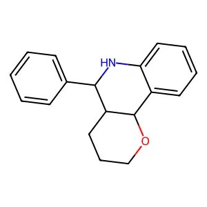 5-Phenyl-3,4,4a,5,6,10b-hexahydro-2H-pyrano[3,2-c]quinoline structure