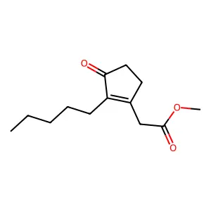 1-Cyclopentene-1-acetic acid, 3-oxo-2-pentyl-, methyl ester structure