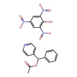 [Phenyl(pyridin-4-yl)methyl] acetate;2,4,6-trinitrophenol structure