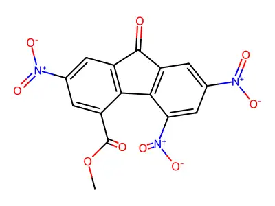 Methyl 2,5,7-trinitro-9H-fluorene-4-carboxylate structure