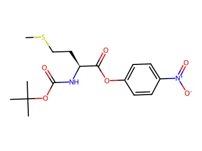 Boc-L-methionine 4-nitrophenyl ester structure