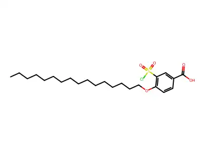 3-Chlorosulfonyl-4-hexadecyloxybenzoic acid structure