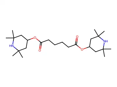 Bis(2,2,6,6-tetramethylpiperidin-4-yl) hexanedioate structure