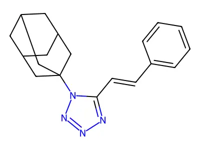 1-(1-adamantyl)-5-[(E)-2-phenylethenyl]tetrazole structure