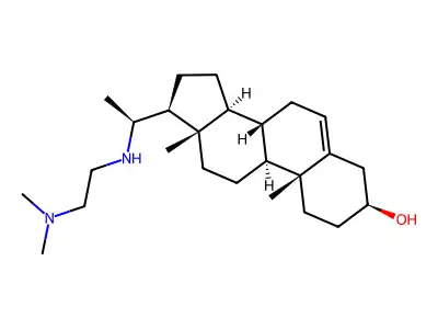 Pregn-5-en-3-ol, 20-((2-(dimethylamino)ethyl)amino)-, (3beta,20S)- structure