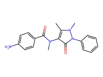 N-甲基安替比林酰胺-4-氨基苯甲酸 structure