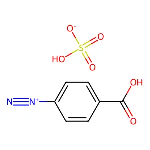 p-Carboxybenzene diazonium hydrogen sulfate structure