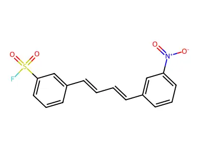 3-[4-(3-Nitrophenyl)buta-1,3-dienyl]benzenesulfonyl fluoride structure