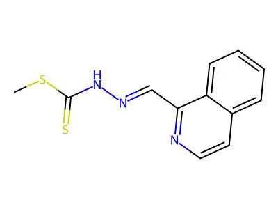 methyl N-(isoquinolin-1-ylmethylideneamino)carbamodithioate structure
