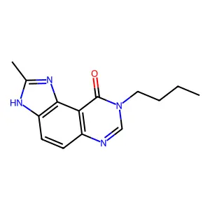 9H-Imidazo(4,5-f)quinazolin-9-one, 8-butyl-3,8-dihydro-2-methyl- structure