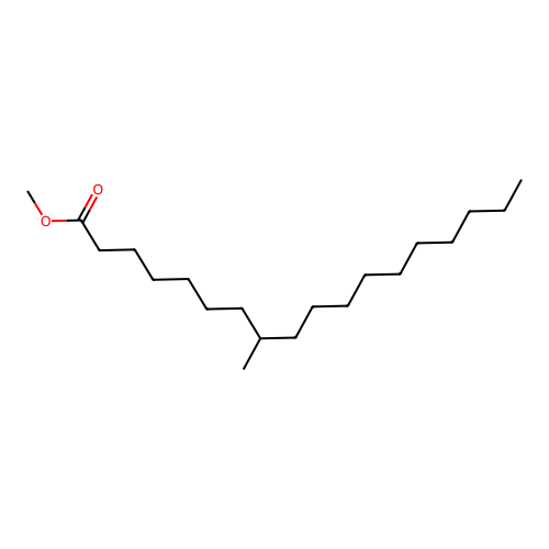 Octadecanoic acid, 8-methyl-, methyl ester structure