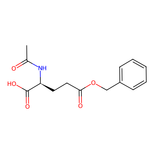 (2S)-5-(benzyloxy)-2-acetamido-5-oxopentanoic acid structure