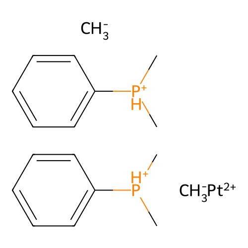 Platinum, bis(p,p-dimethyl-phenylphosphine)dimethyl- structure