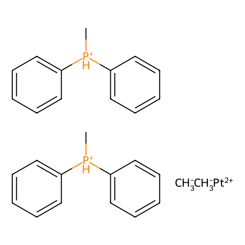 Platinum, bis(p-methyl-diphenylphosphine)dimethyl- structure