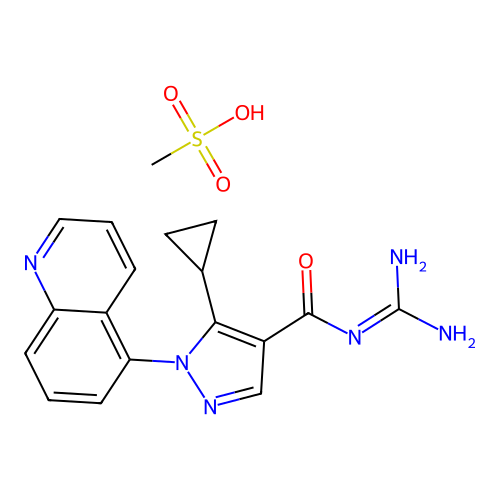 Zoniporide mesylate structure