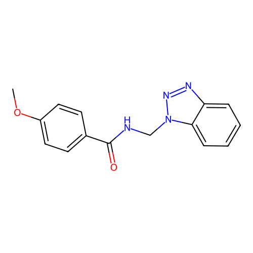 N-(benzotriazol-1-ylmethyl)-4-methoxybenzamide structure