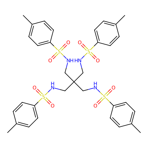Tetrakis(P-tosylaminomethyl)methane structure