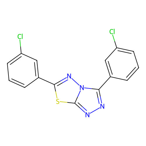 3,6-Bis(3-chlorophenyl)-[1,2,4]triazolo[3,4-b][1,3,4]thiadiazole structure