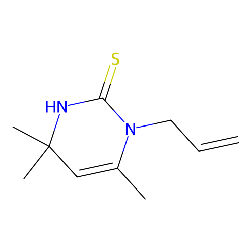 4,4,6-Trimethyl-1-(prop-2-EN-1-YL)-1,2,3,4-tetrahydropyrimidine-2-thione structure