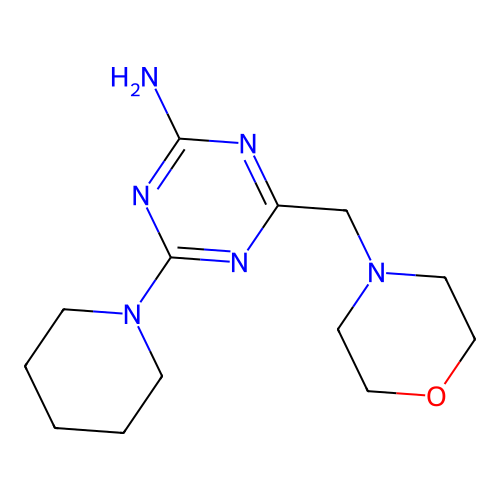 s-Triazine, 2-amino-4-(morpholinomethyl)-6-piperidino- structure