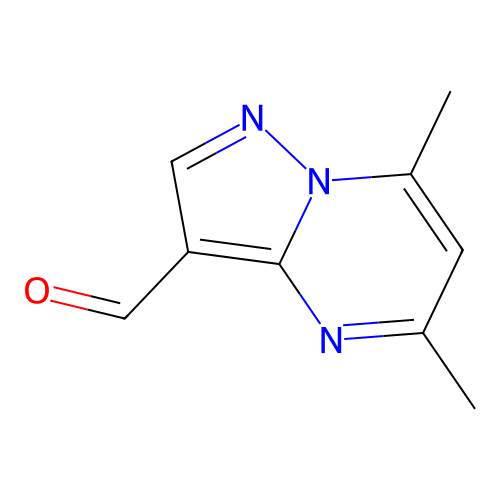 5,7-Dimethylpyrazolo[1,5-a]pyrimidine-3-carbaldehyde structure