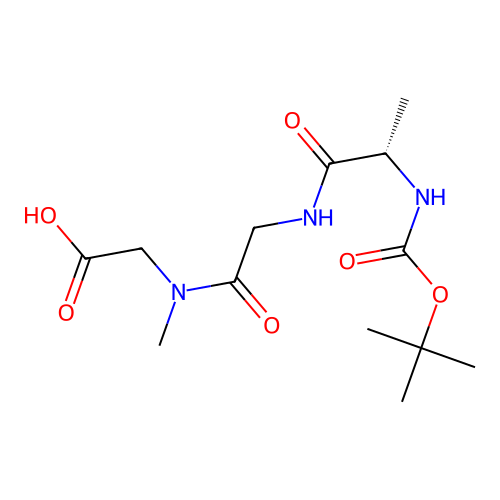 Boc-Ala-Gly-Sar-OH structure
