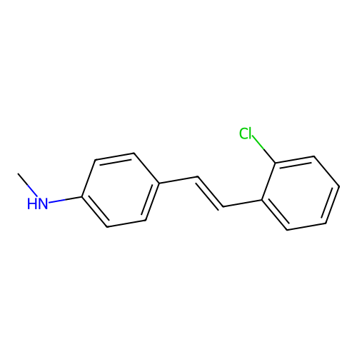 4-[(E)-2-(2-chlorophenyl)ethenyl]-N-methylaniline structure