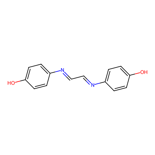 N,N'-Bis(4-hydroxyphenyl)-1,4-diazabutadiene structure
