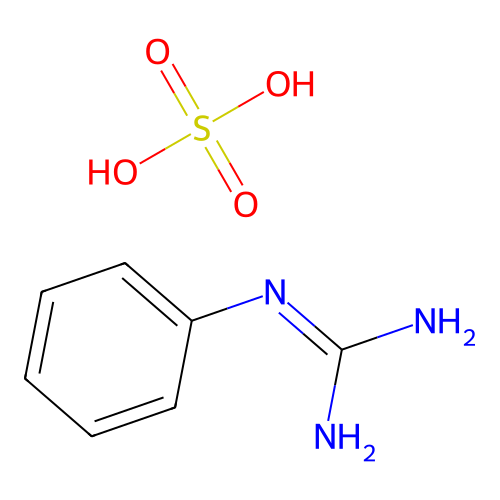 Sulfuric acid--N''-phenylguanidine (1/1) structure