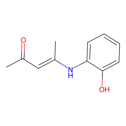 (E)-4-(2-hydroxyanilino)pent-3-en-2-one structure