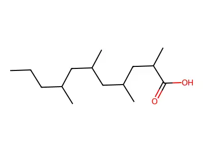 2,4,6,8-Tetramethylundecanoic acid structure