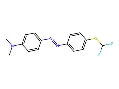 Benzenamine, 4-[2-[4-[(difluoromethyl)thio]phenyl]diazenyl]-N,N-dimethyl- structure