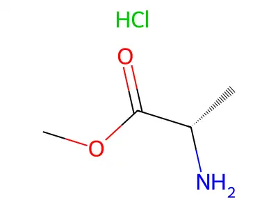 [(2S)-1-methoxy-1-oxopropan-2-yl]azanium structure