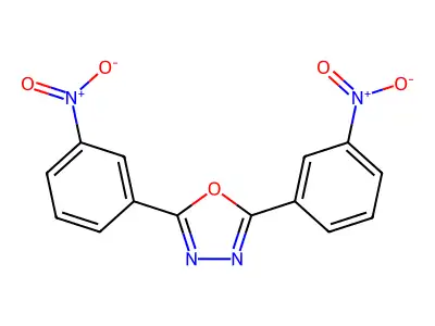 2,5-Bis(3-nitrophenyl)-1,3,4-oxadiazole structure