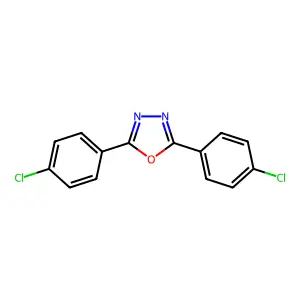 2,5-Bis(4-chlorophenyl)-1,3,4-oxadiazole structure