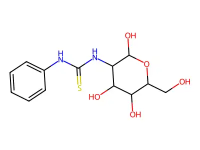 1-Phenyl-3-[2,4,5-trihydroxy-6-(hydroxymethyl)oxan-3-yl]thiourea structure