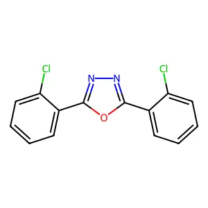 2,5-Bis(2-chlorophenyl)-1,3,4-oxadiazole structure