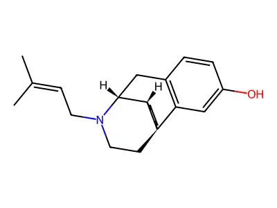 17-(3-Methylbut-2-en-1-yl)morphinan-3-ol structure