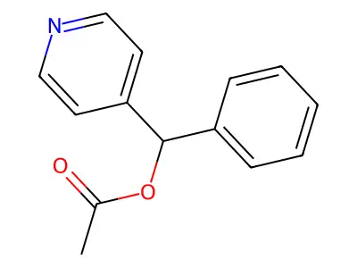 Phenyl(pyridin-4-yl)methyl acetate structure