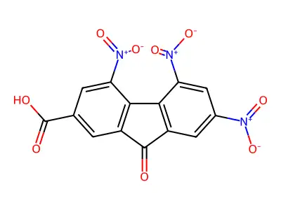 4,5,7-Trinitro-9-oxofluorene-2-carboxylic acid structure