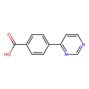 4-(4-Pyrimidinyl)benzoic acid structure