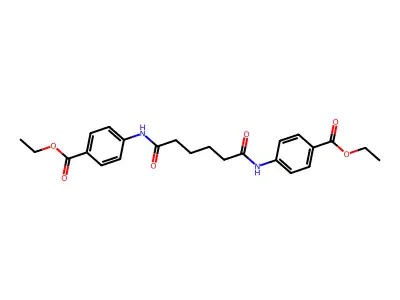 Benzoic acid, 4,4'-[(1,6-dioxo-1,6-hexanediyl)diimino]bis-, diethyl ester structure