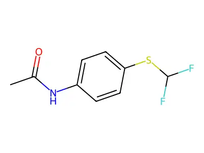 N-{4-[(difluoromethyl)sulfanyl]phenyl}acetamide structure