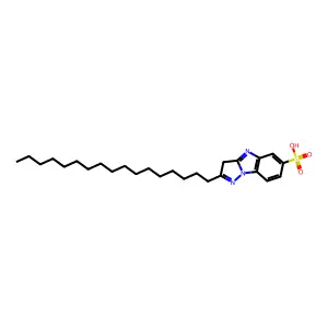 2-Heptadecyl-3H-pyrazolo(1,5-a)benzimidazole-6-sulphonic acid structure