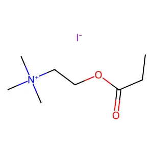 Ethanaminium, N,N,N-trimethyl-2-(1-oxopropoxy)-, iodide (1:1) structure