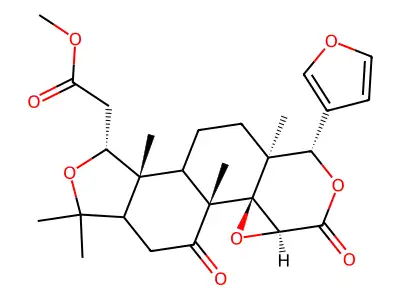 2-Descarboxy-2-(methoxycarbonyl)-19-deoxylimonoic acid 16,17-lactone structure