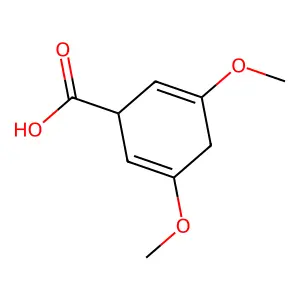 3,5-Dimethoxycyclohexa-2,5-diene-1-carboxylic acid structure