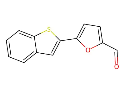 5-Benzo[b]thien-2-yl-2-furancarboxaldehyde structure