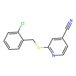 2-[(2-Chlorophenyl)methylsulfanyl]pyridine-4-carbonitrile structure